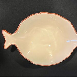 🐟 Fish Shaped Ceramic Bowl | Coastal Cottage Decor | Serving Dish